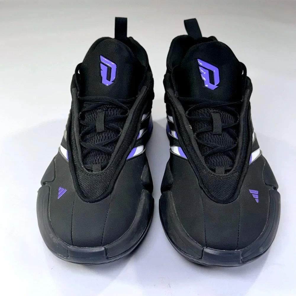 Adidas Dame 9 Basketball Shoe Mens 11.5 Black Purple JI1938 Damian Lillard Court